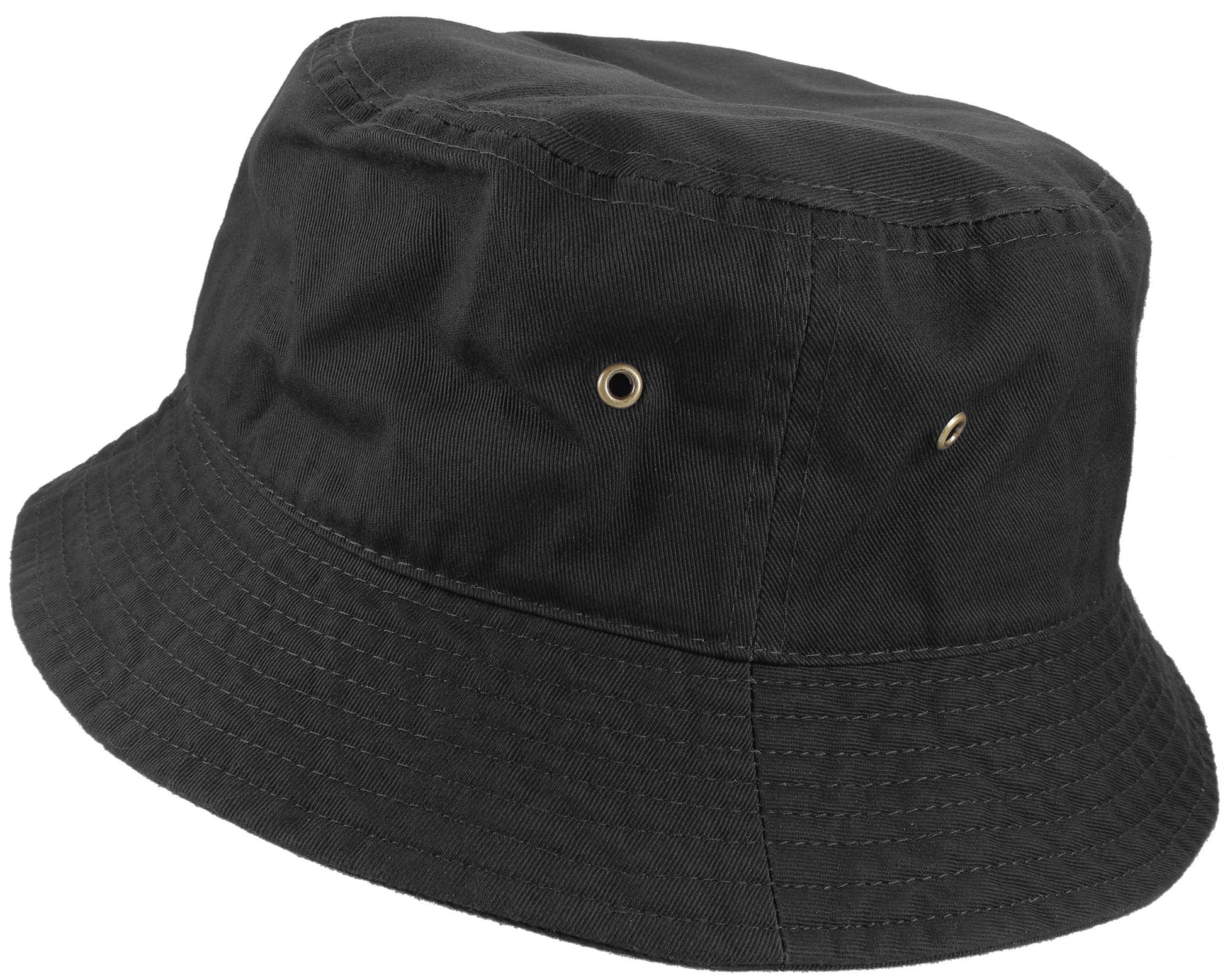 Bucket Hat 100% Cotton Packable Summer Travel Cap. Gray-L/Xl