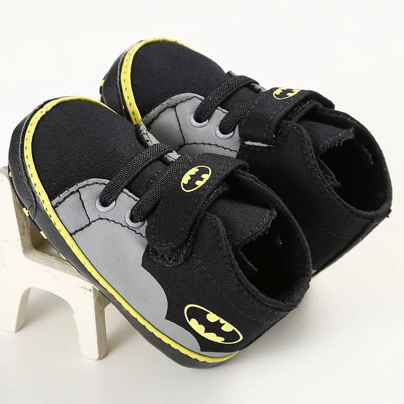 2024 Baby Boys Fashion Sneakers Print Cartoon Pattern Soft Sole First Walkers Infant Toddler Indoor Shoes For 0-18M