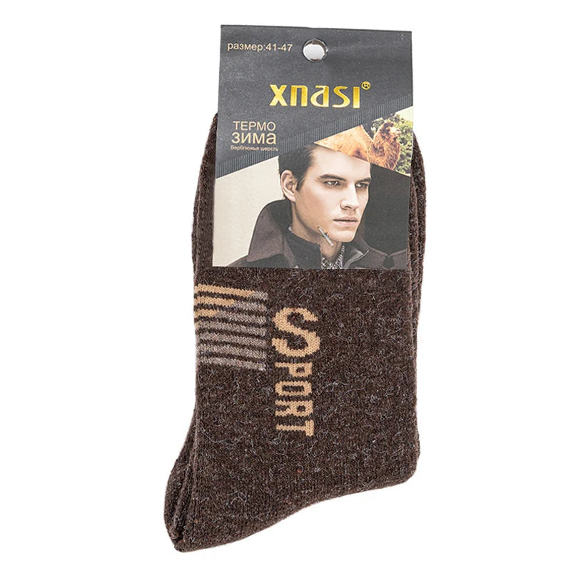 Winter Russia Men's Socks Keep Warm Wool Thicken High Quality 100% Contain Wool Rabbit Fur Soft Essential Comfortable Male Socks