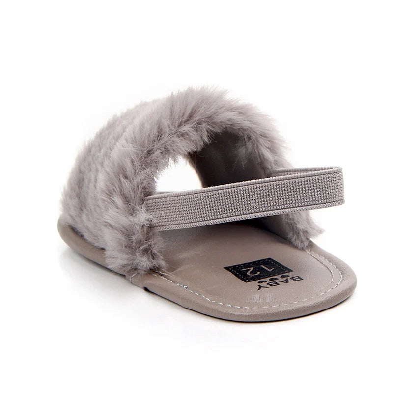 Fashion Faux Fur Baby Shoes Cute Infant Baby boys girls shoes soft sole Slipper Comfortable indoor shoes for 0-18M