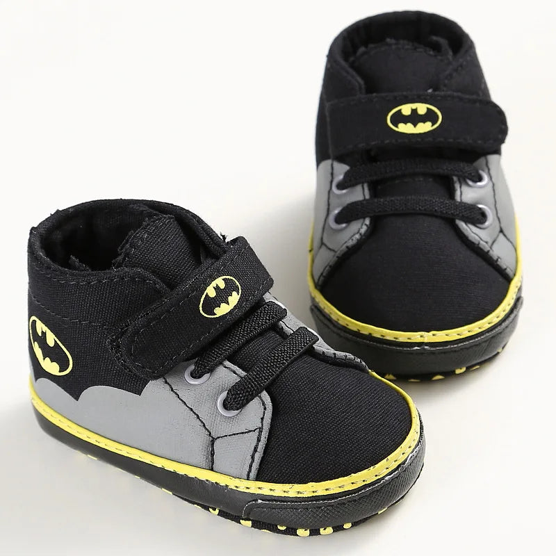 2024 Baby Boys Fashion Sneakers Print Cartoon Pattern Soft Sole First Walkers Infant Toddler Indoor Shoes For 0-18M