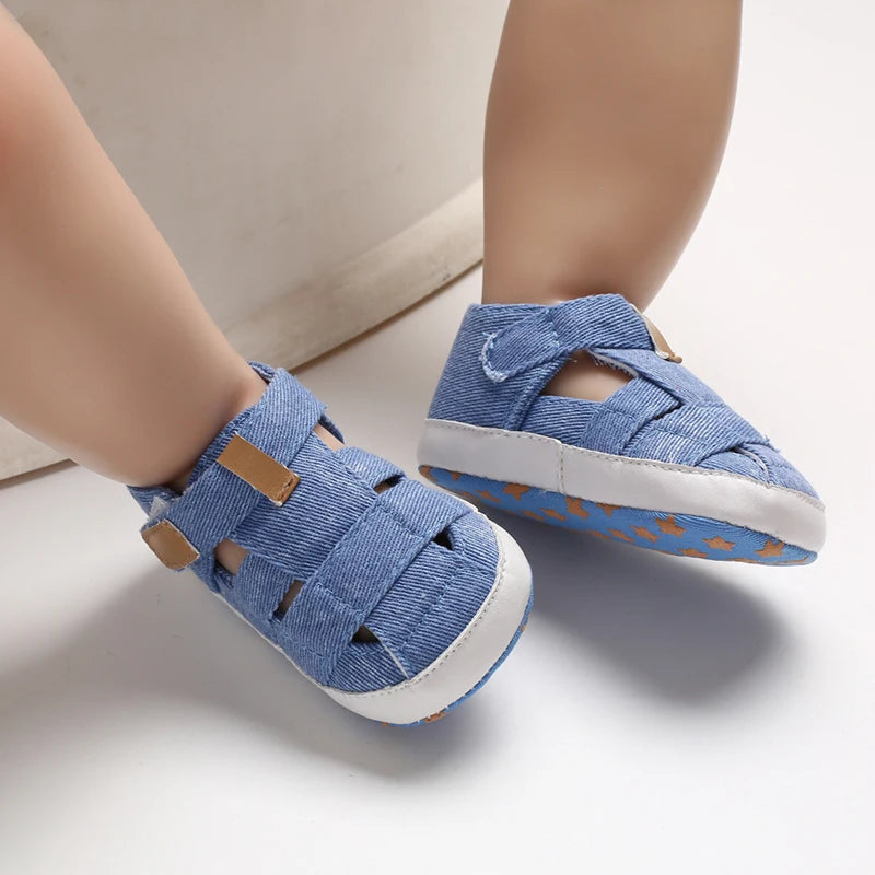 Summer Newborn Baby Boy Girl Solid First Walkers Soft Sole Crib Shoes Sneaker Prewalker Canvas Casual Anti Slip Shoes