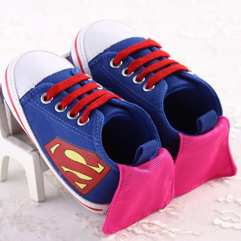 2024 Baby Boys Fashion Sneakers Print Cartoon Pattern Soft Sole First Walkers Infant Toddler Indoor Shoes For 0-18M