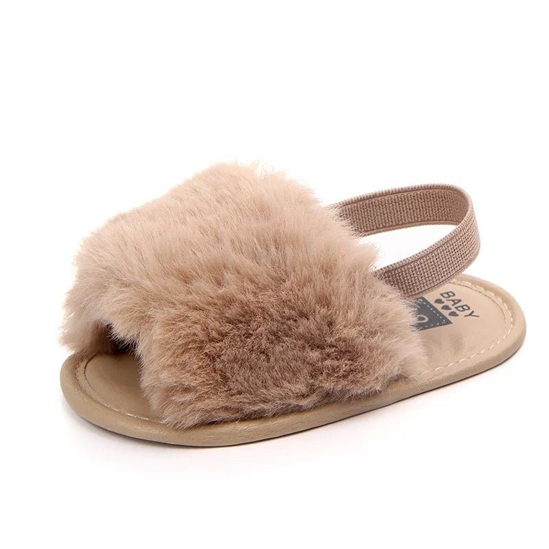 Fashion Faux Fur Baby Shoes Cute Infant Baby boys girls shoes soft sole Slipper Comfortable indoor shoes for 0-18M