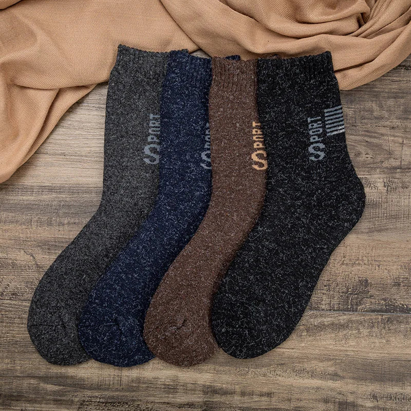 Winter Russia Men's Socks Keep Warm Wool Thicken High Quality 100% Contain Wool Rabbit Fur Soft Essential Comfortable Male Socks