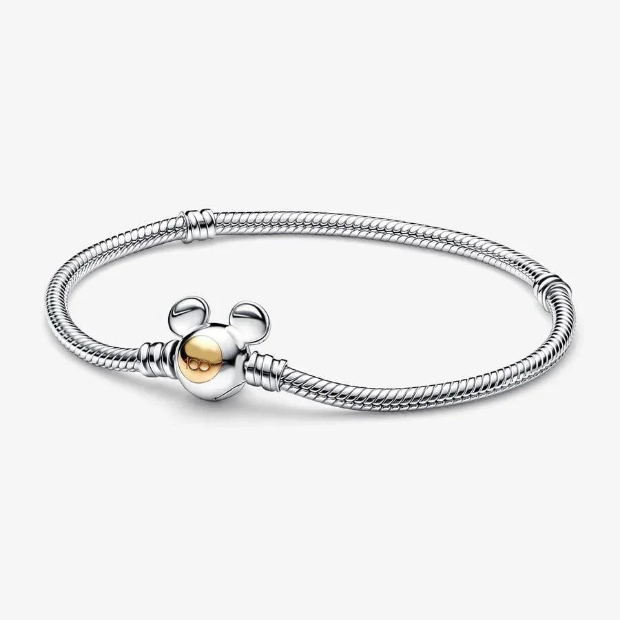 925 silver MINISO Disney Mickey Pumpkin Car Bracelet Suitable for Pandor Charm Pendant Diy Women's Jewelry Accessories Gift