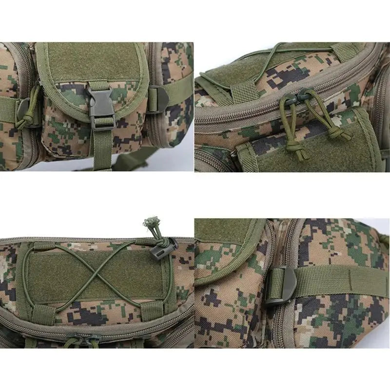 Outdoor Waist Bag Men's Tactical Waterproof Molle Camouflage Hunting Hiking Climbing Nylon Mobile Phone Belt Pack Combat Bags