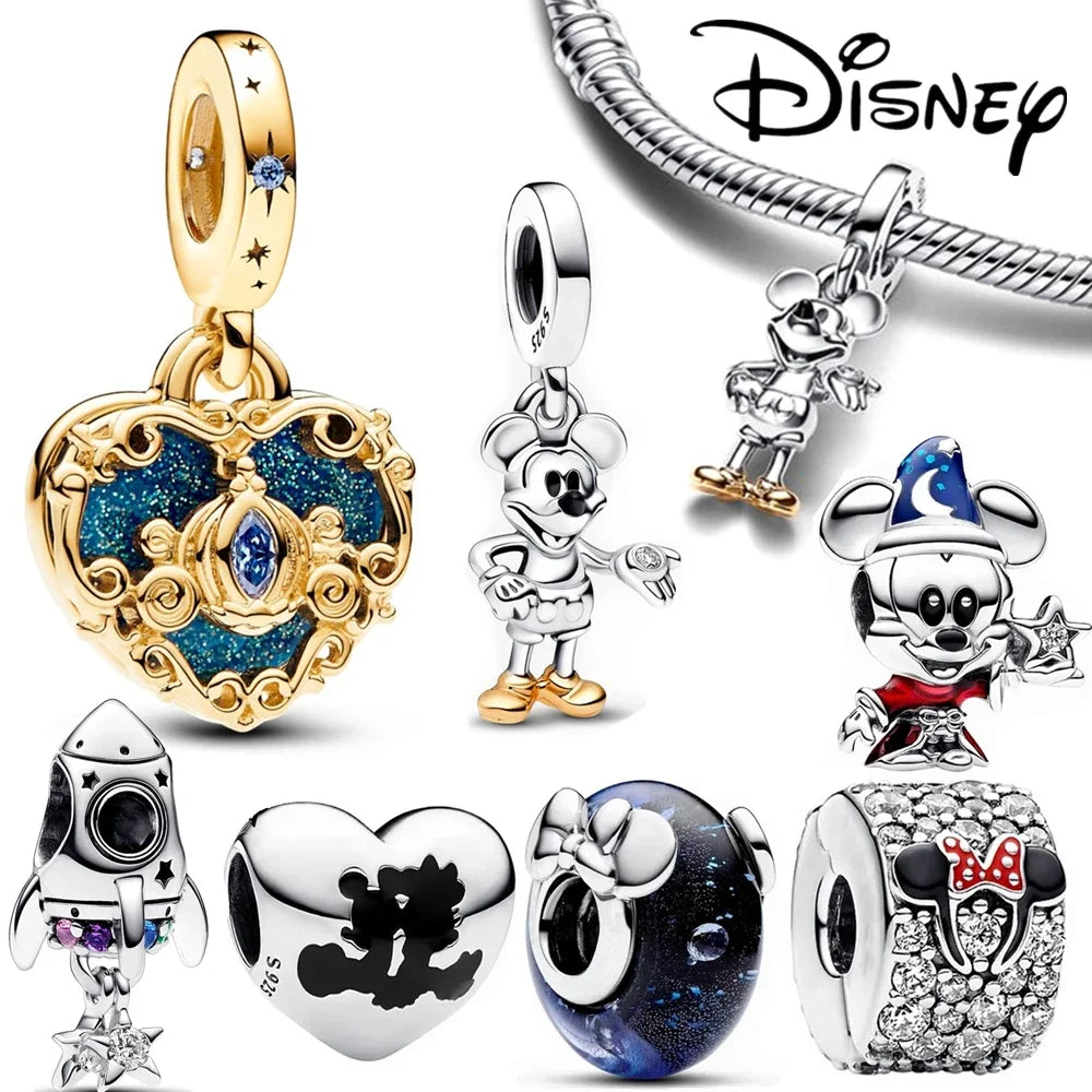 Disney Lilo Stitch 925 Sterling Silver Charm Fit Pandora Bracelet Bead Charms Silver 925 Original Disney for Jewelry Making Gift