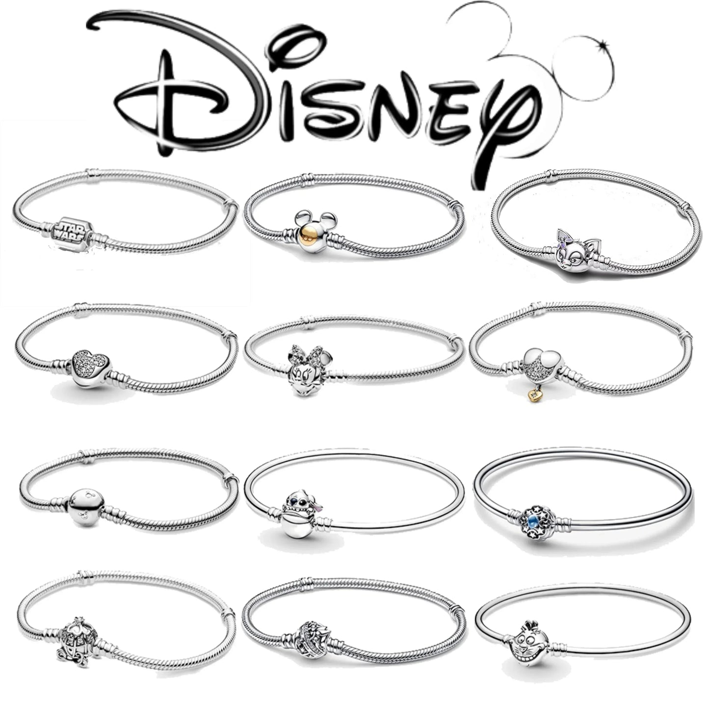 925 silver MINISO Disney Mickey Pumpkin Car Bracelet Suitable for Pandor Charm Pendant Diy Women's Jewelry Accessories Gift