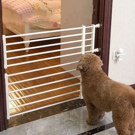 Retractable Dog Gate Extra Wide Dog Gate For Doorways Stairs Hallways Indoor Easy Installation Metal Pet Gates For Puppies