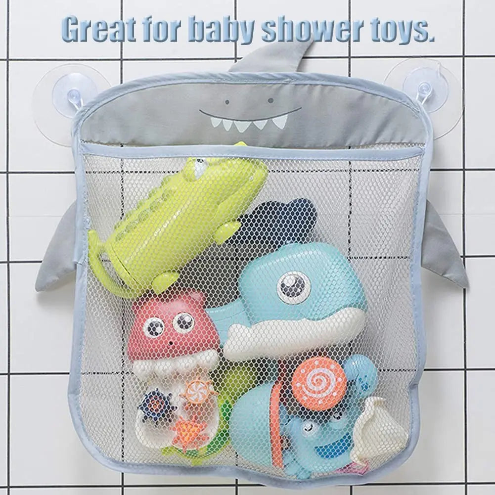 Hanging Bath Toy Storage Quick Dry Net Basket Mesh Bag Bathroom Organizer Bathtub Game Toy Holder Shower Caddy for Kids Toddler