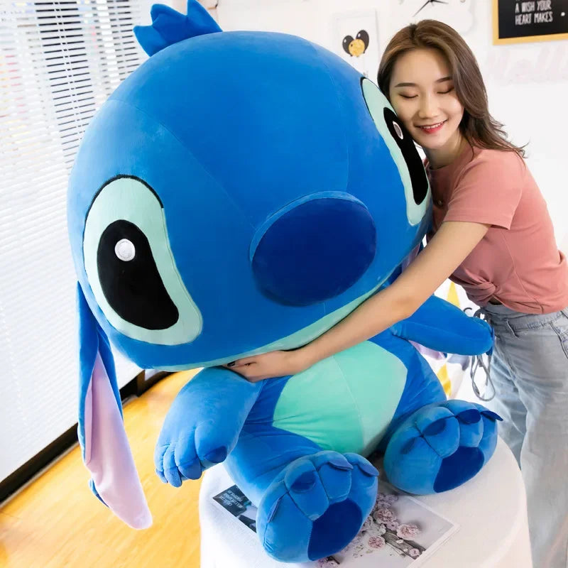 60cm Giant Disney Lilo & Stitch Couple Models Cartoon Stuffed Plush Anime Plushs Baby Toys Pendant Toy Kawaii Kids Birthday Gift