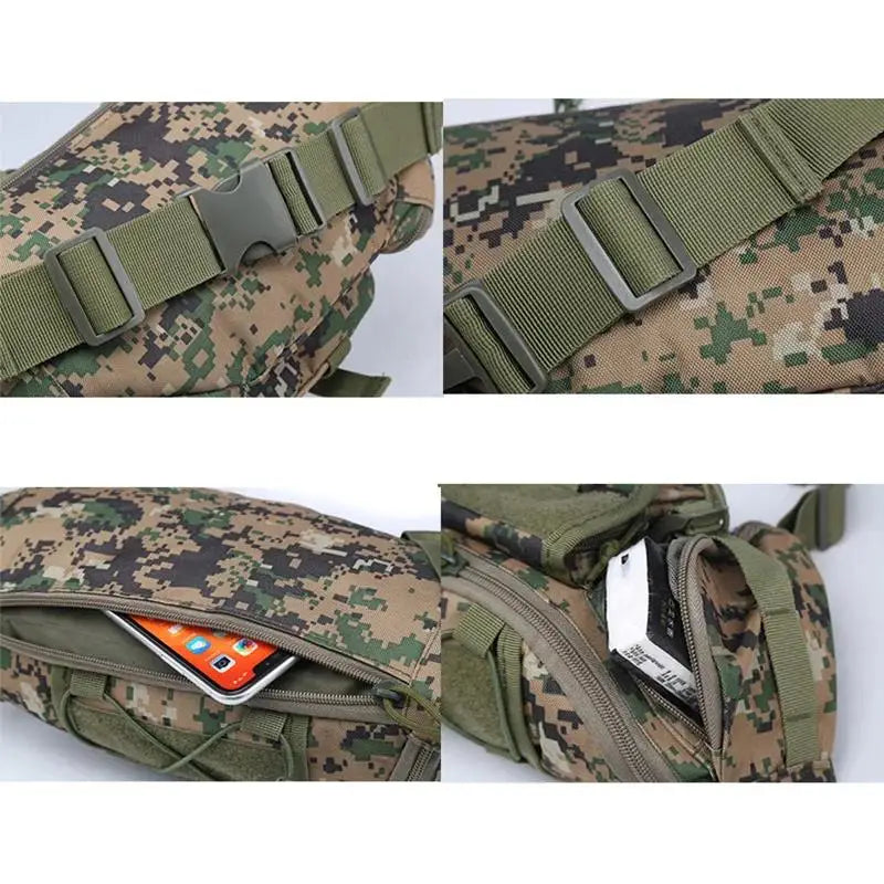 Outdoor Waist Bag Men's Tactical Waterproof Molle Camouflage Hunting Hiking Climbing Nylon Mobile Phone Belt Pack Combat Bags