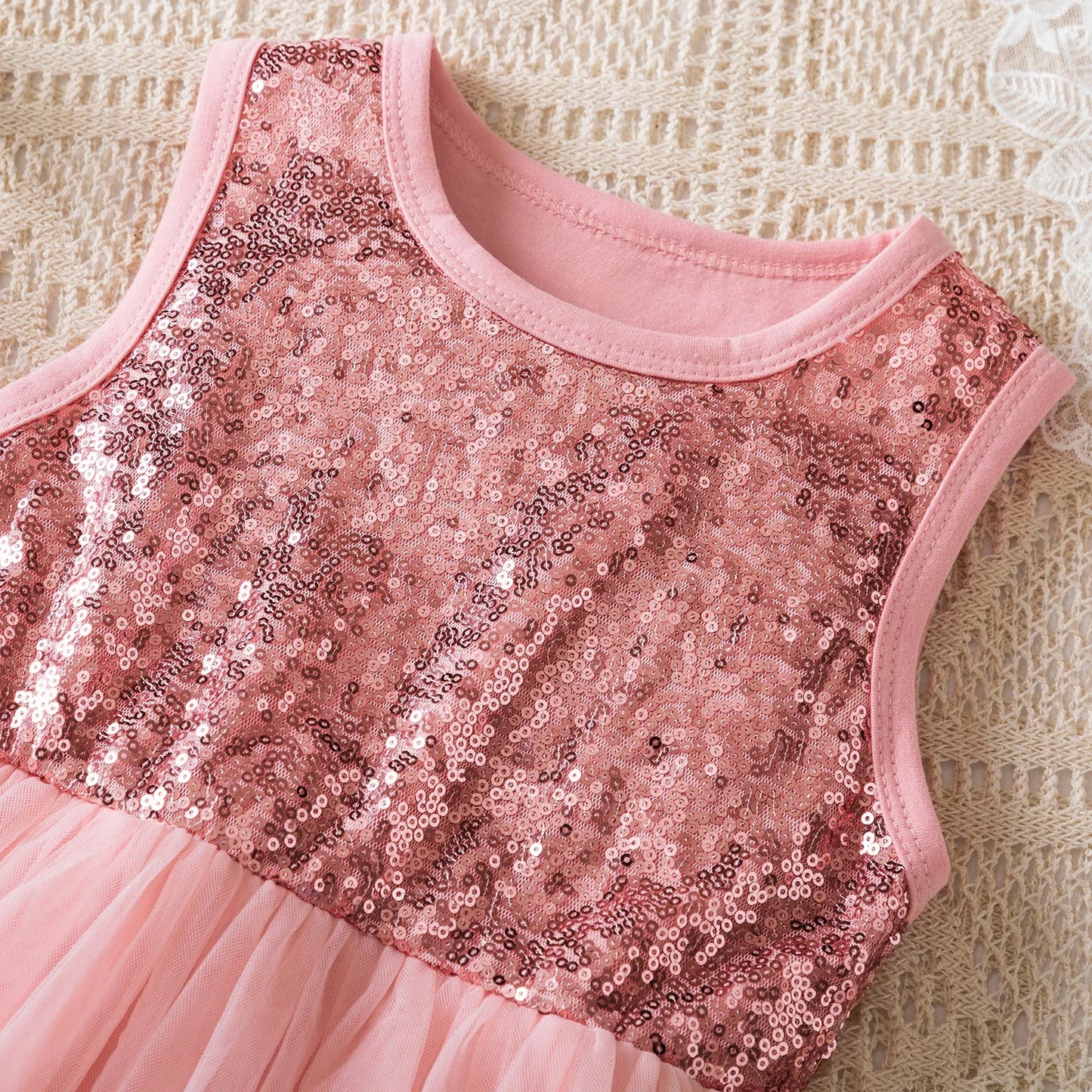 Sequins Dress for Baby Girl Casual Clothes 2 to 6 Years Sleeveless Elegant Princess Dress Birthday Party Girl Kid's Dress