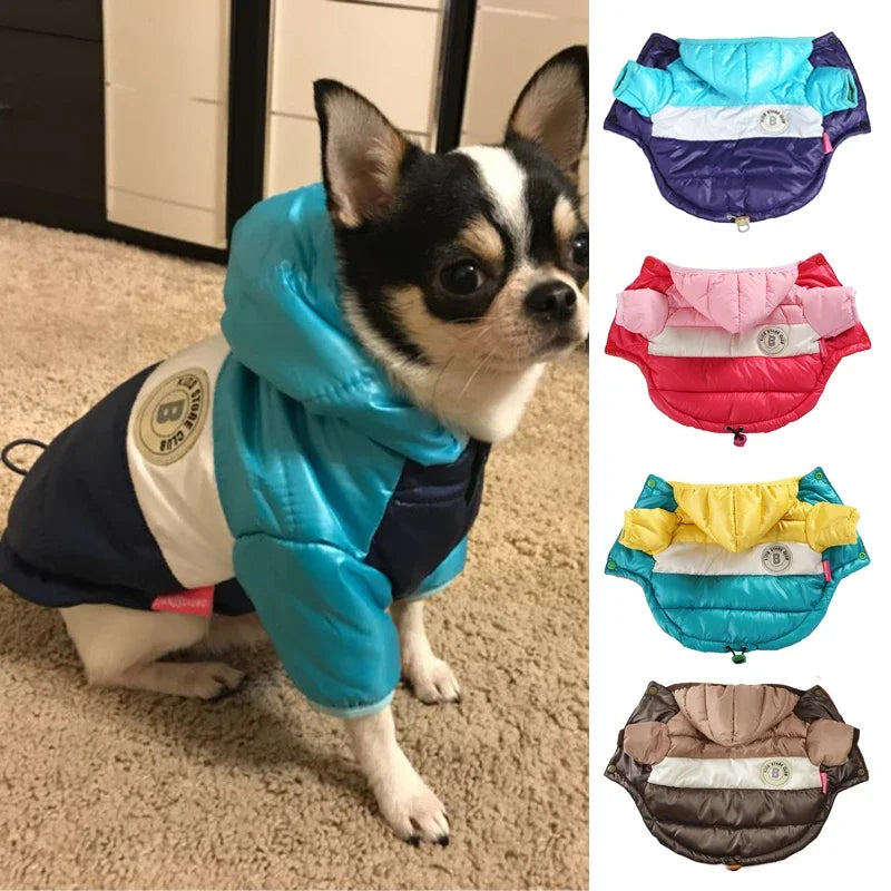 Winter Dog Clothes Pet Warm Down Jacket Waterproof Puppy Coat Hoodies Clothes For Small Dogs Chihuahua French Bulldog Clothing