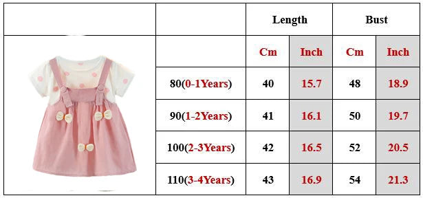 New Baby Girl Dress Cartoon Bow Suspenders Casual Dress Summer Princess Birthday Party Dress Kid Clothes Girl Children Set A1184