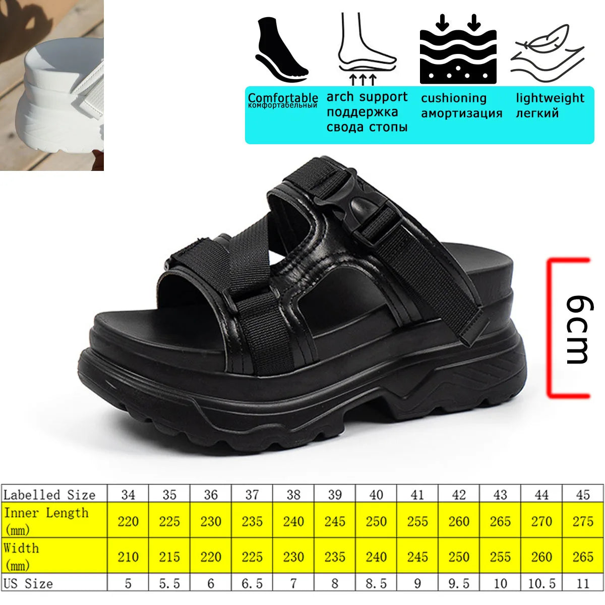 Fujin 2024 Hot Sale Women Shoes Summer New Style Women's Sandals Platform Mujer Sandalias Comfortable Flip Flops Women Shoes