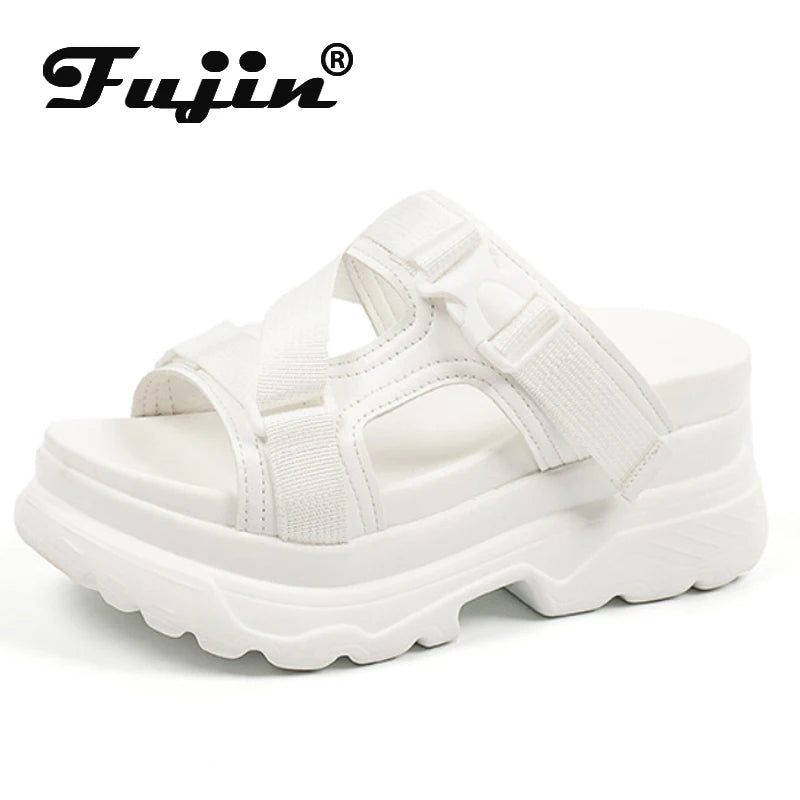 Fujin 2024 Hot Sale Women Shoes Summer New Style Women's Sandals Platform Mujer Sandalias Comfortable Flip Flops Women Shoes