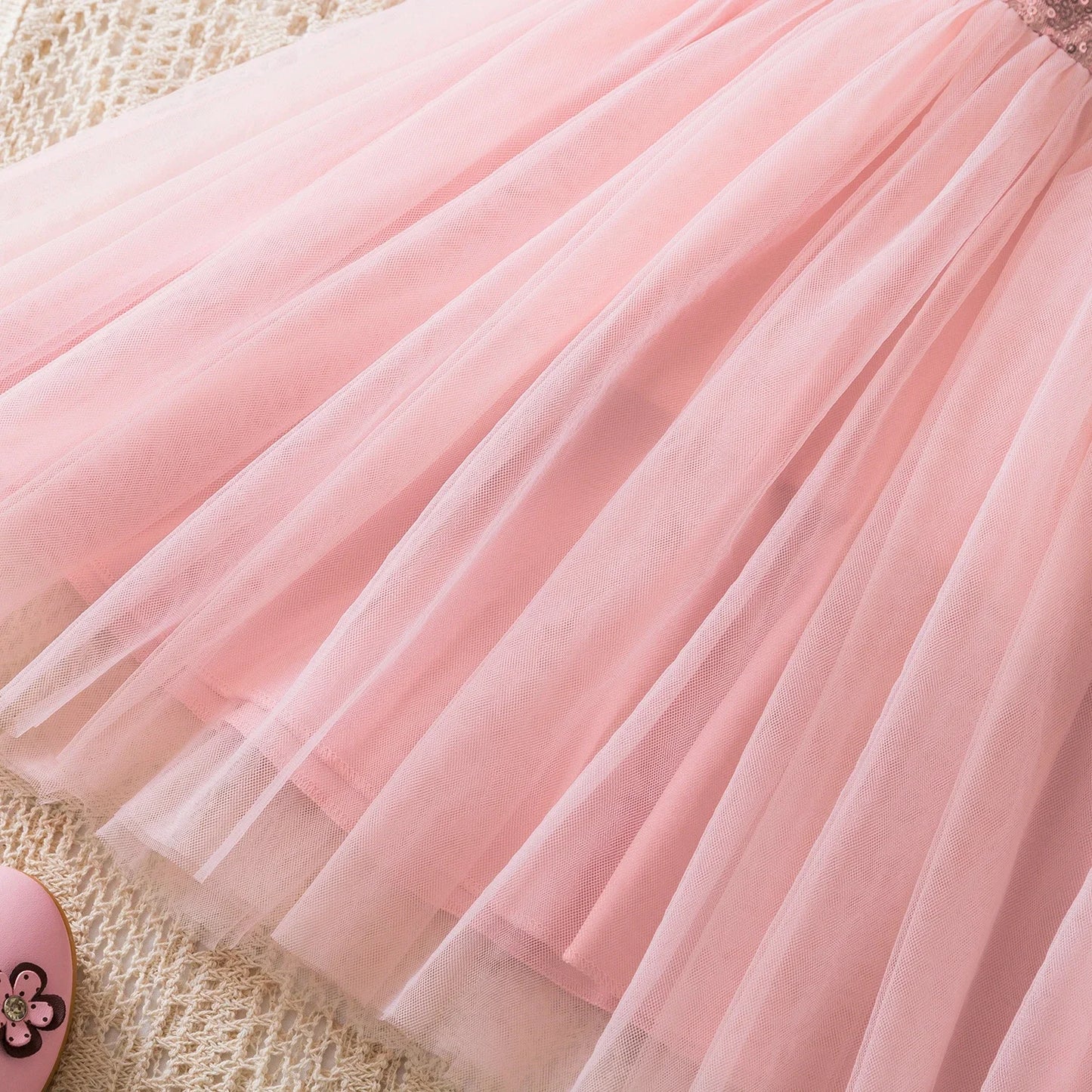 Sequins Dress for Baby Girl Casual Clothes 2 to 6 Years Sleeveless Elegant Princess Dress Birthday Party Girl Kid's Dress