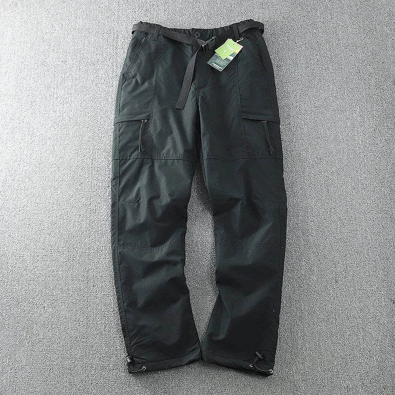 Germany Windproof Waterproof Plush Soft Shell Pants Outdoor Men's Straight Multi Bag Overalls Camping Hunting Equipment Trousers